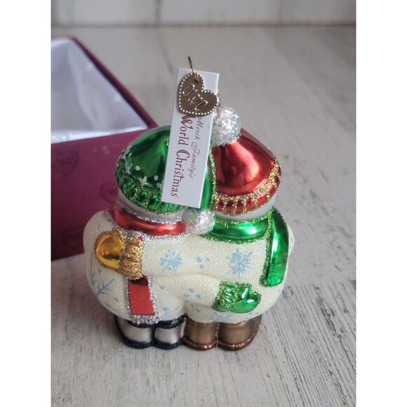 OWC best buddies 2000 snowman old world glass ornament Xmas - Picture 4 of 4